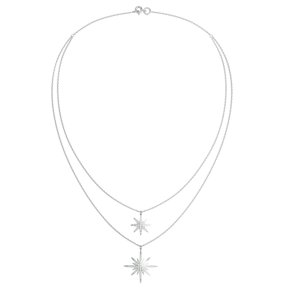 Колье из белого золота c бриллиантами