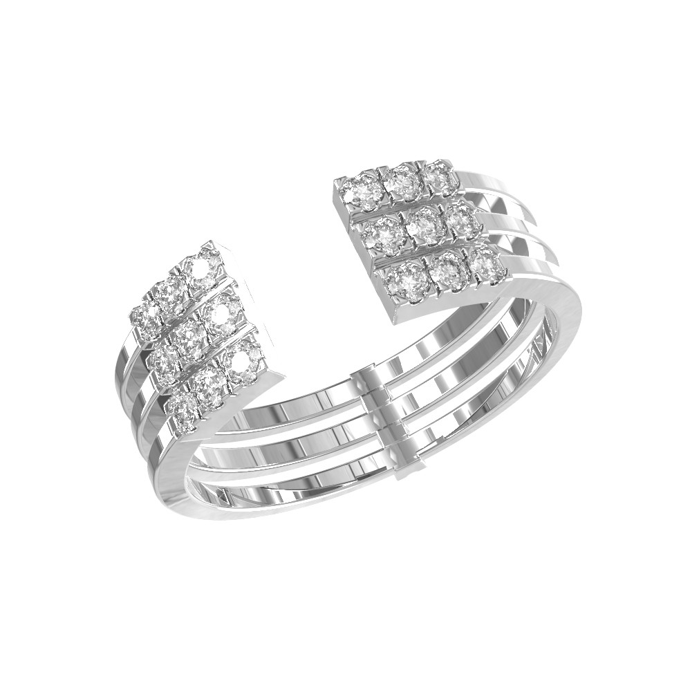 Кольцо из белого золота c бриллиантами