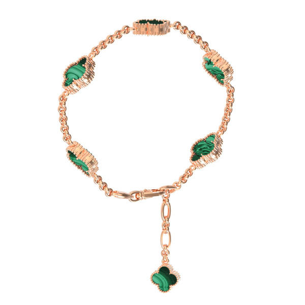 Браслет из золота c малахитом