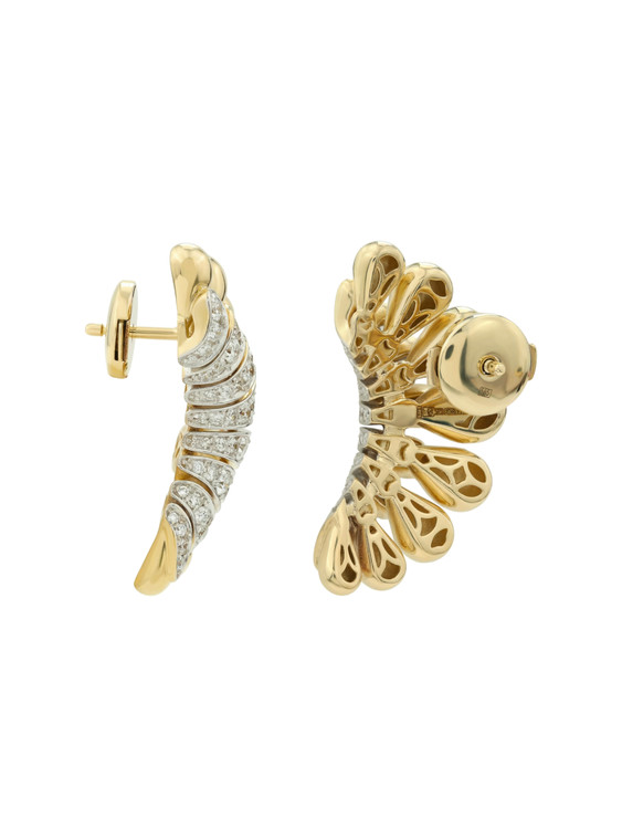 Серьги из лимонного золота c бриллиантами