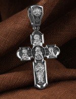 Крест из белого золота 585 пробы