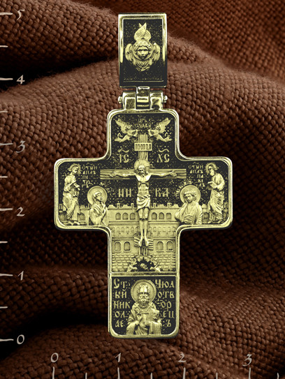 Крест из лимонного золота