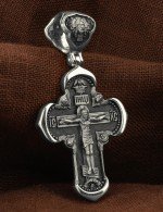 Крест из белого золота 585 пробы