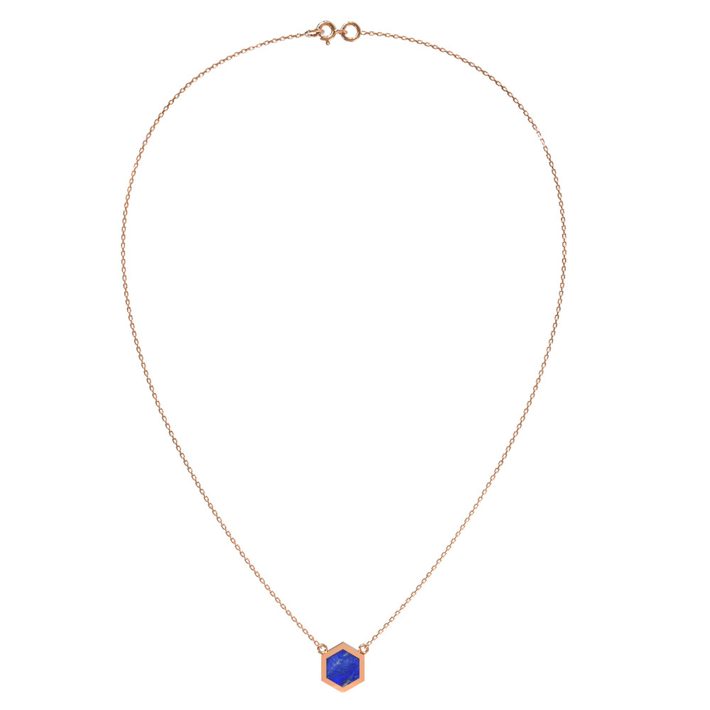 Колье из золота c лазуритом