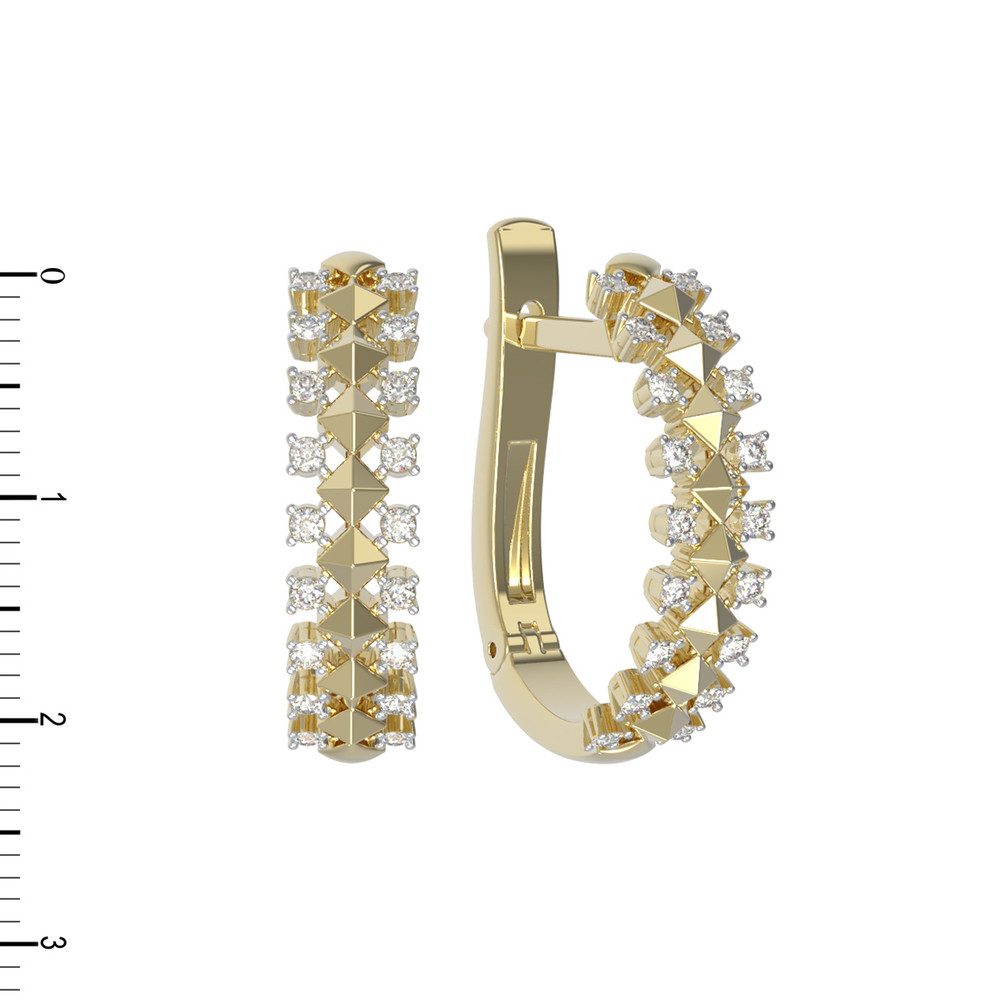 Серьги из лимонного золота c бриллиантами