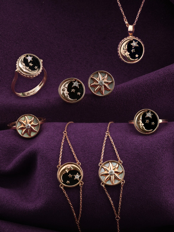 Браслет из золота c бриллиантами и ониксом