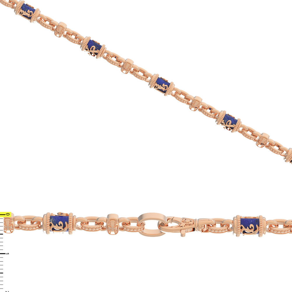 Цепь из золота c лазуритом