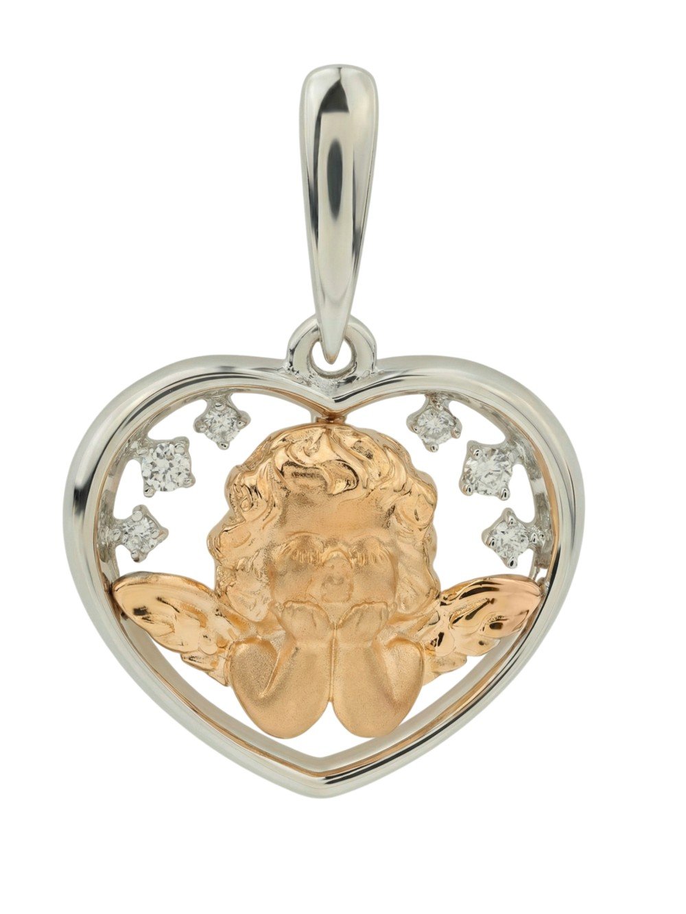 Подвеска из белого золота c бриллиантами