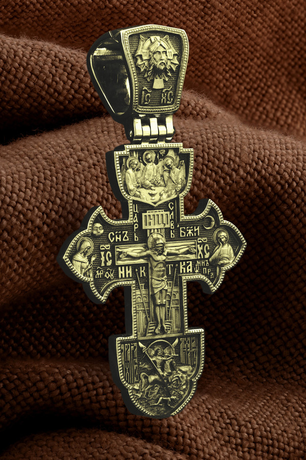 Крест из лимонного золота