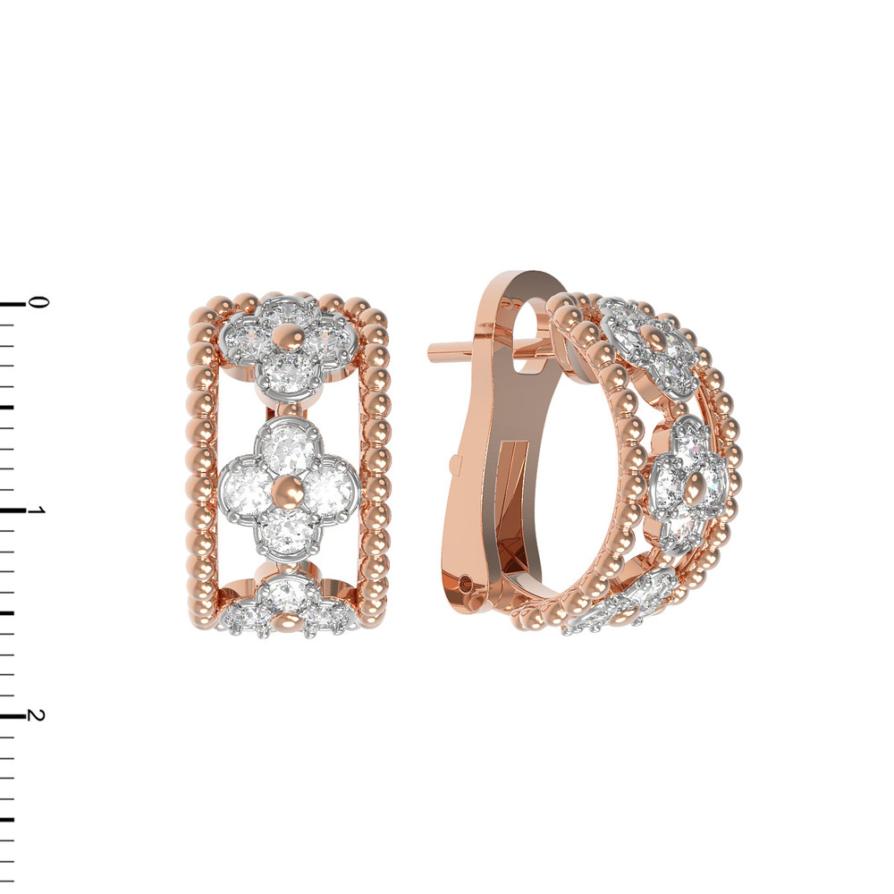 Серьги из золота c бриллиантами