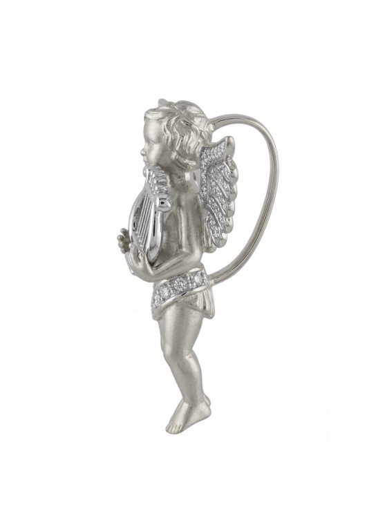 Подвеска из белого золота c фианитом