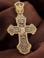 Крест из лимонного золота 585 пробы
