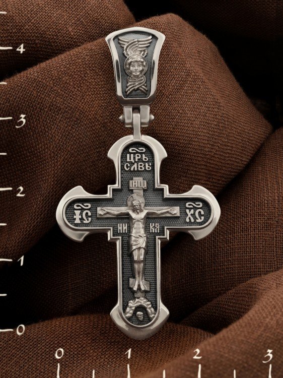Крест из белого золота