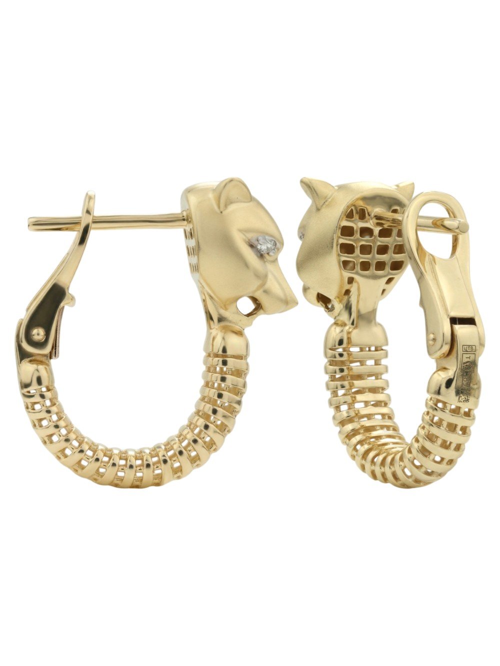 Серьги из лимонного золота c бриллиантами