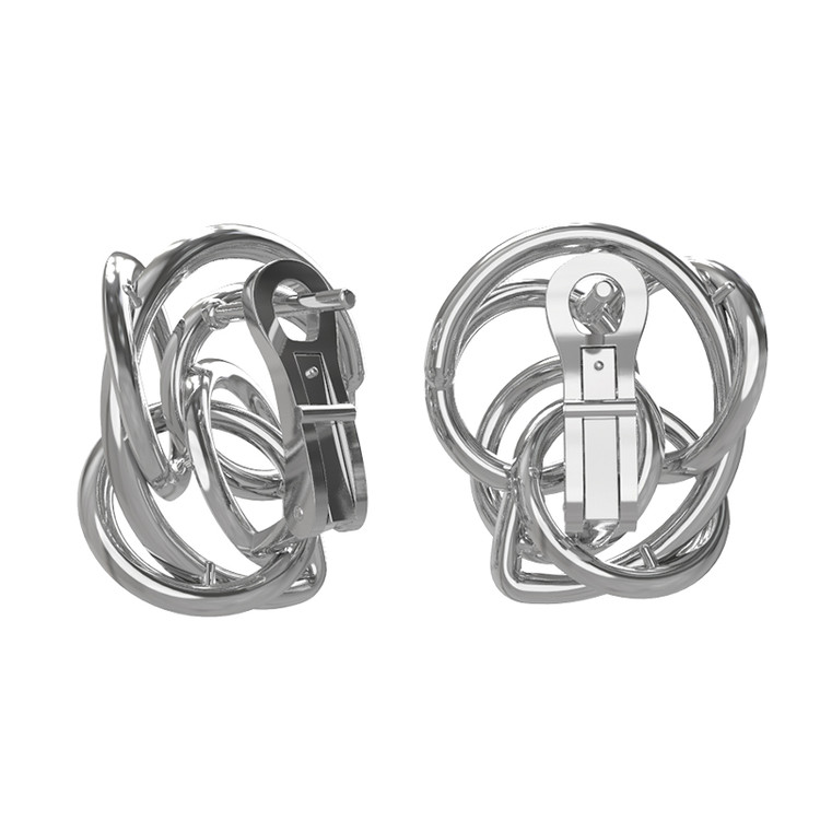 Серьги из белого золота c бриллиантами