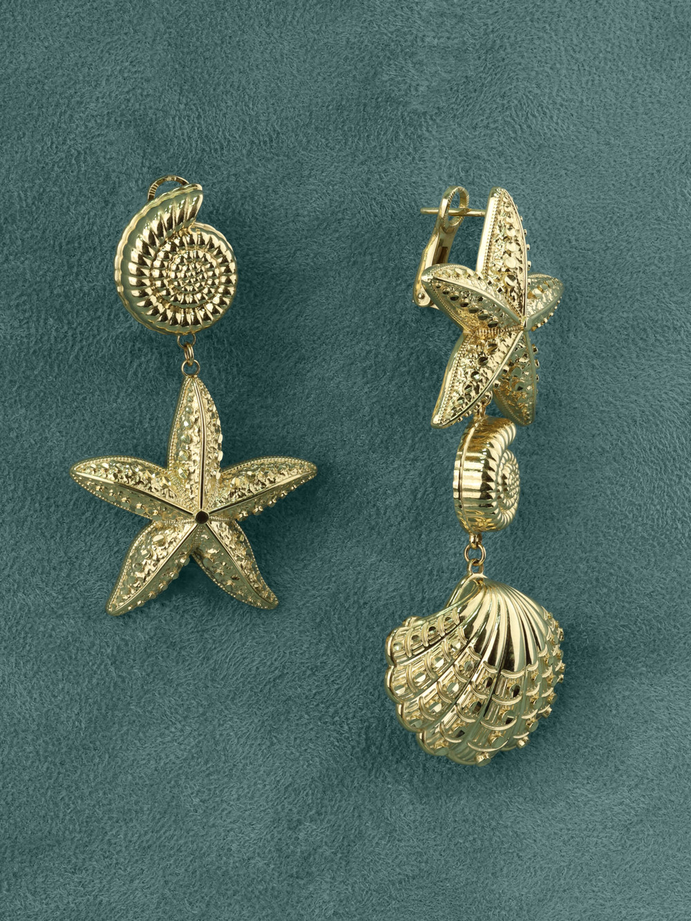 Серьги из лимонного золота