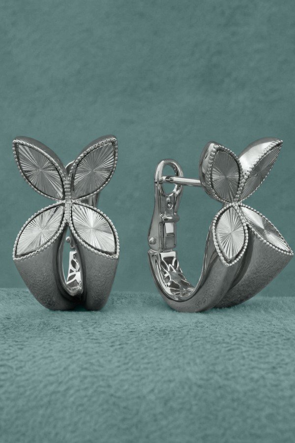 Серьги из белого золота 585 пробы