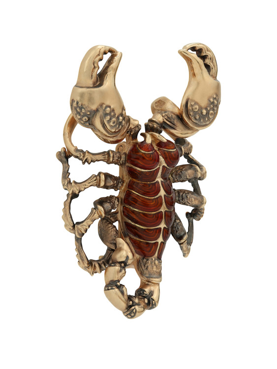 Брошь из золота c эмаль