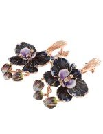 Серьги из золота 585 пробы c эмалью