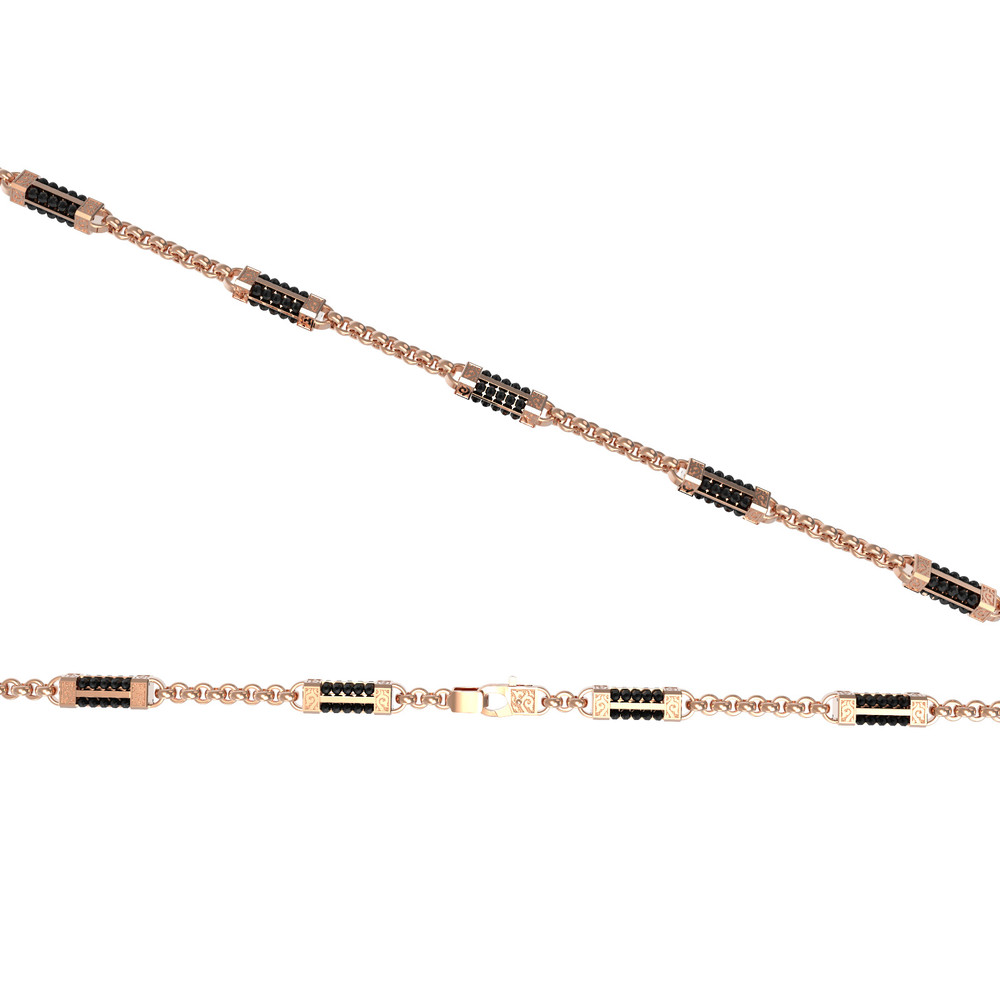 Цепь из золота c ониксом