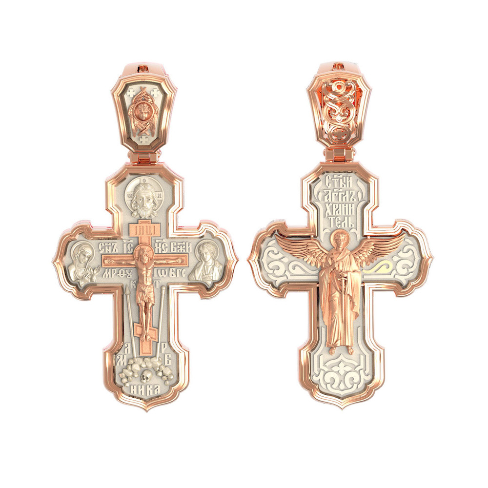 Крест из золота c бивнем мамонта