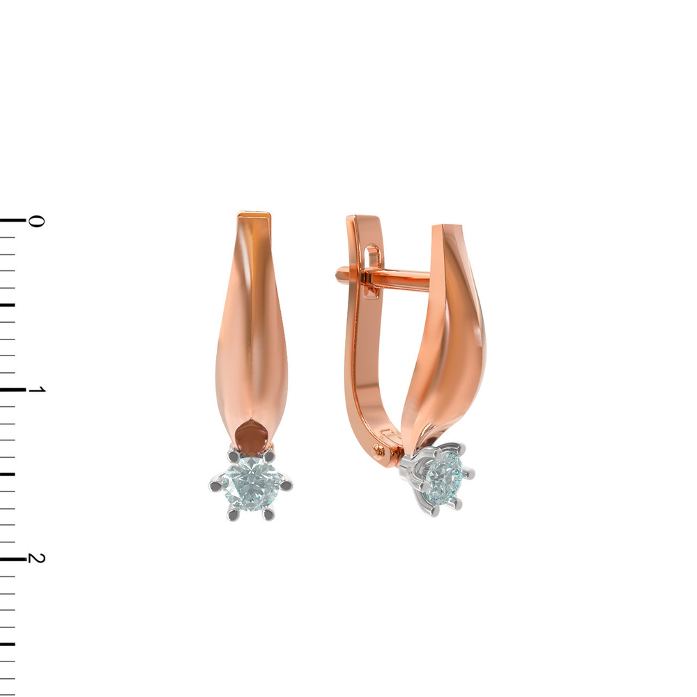 Серьги из золота c бриллиантами