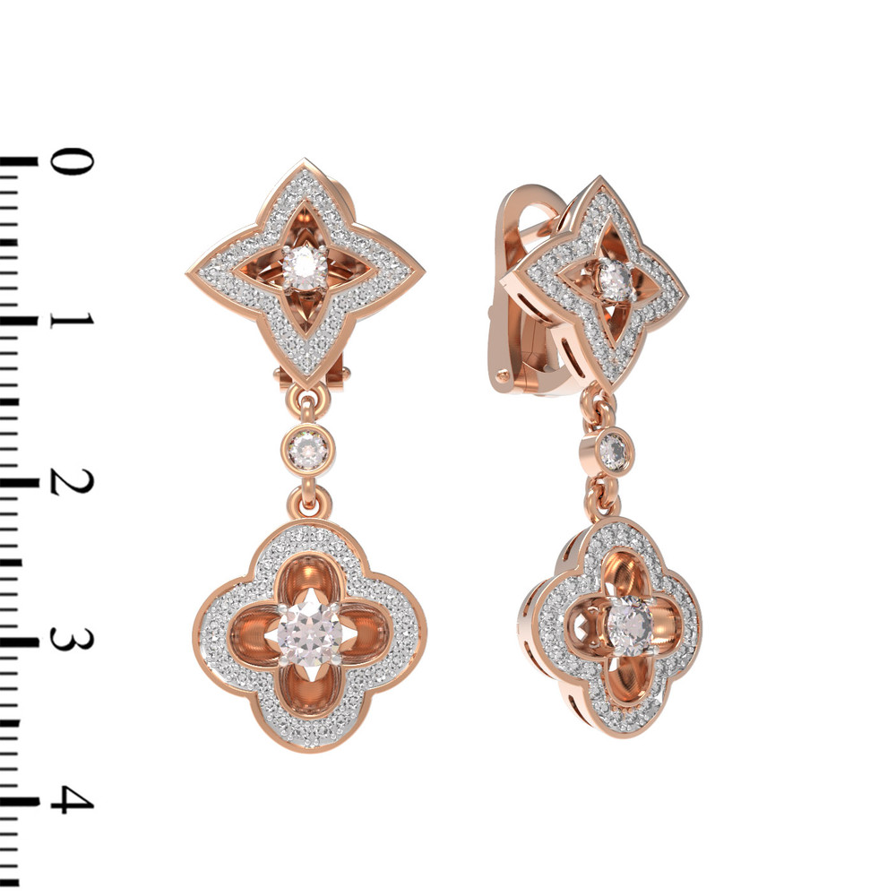 Серьги из золота c бриллиантами