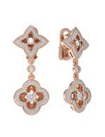 Серьги из золота 585 пробы c бриллиантами