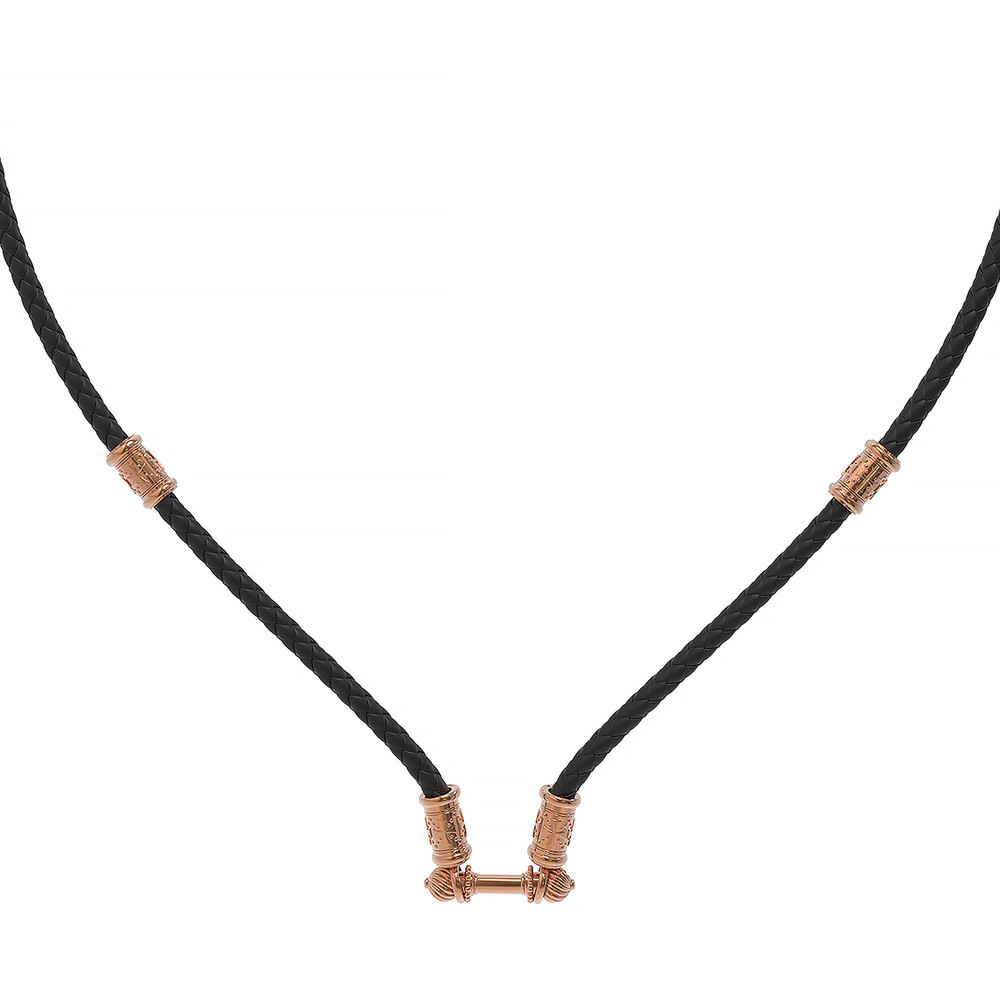 Шнурок кожаный из золота c кожаным шнурком