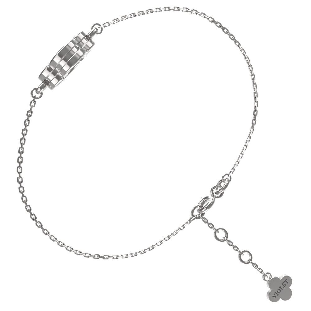 Браслет из белого золота c перламутром