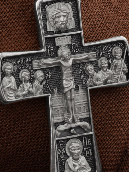 Крест из белого золота