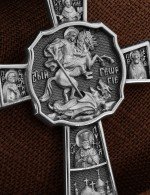 Крест из белого золота 585 пробы