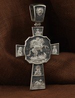 Крест из белого золота 585 пробы