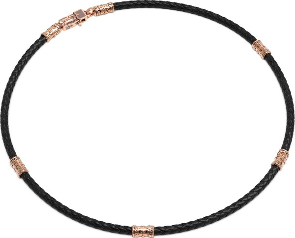 Шнурок кожаный из золота c кожаным шнурком