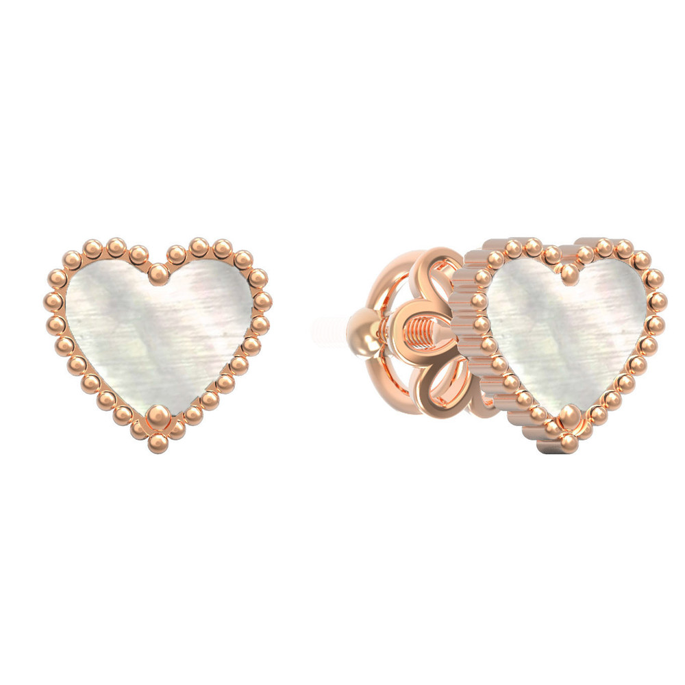 Серьги из золота c перламутром