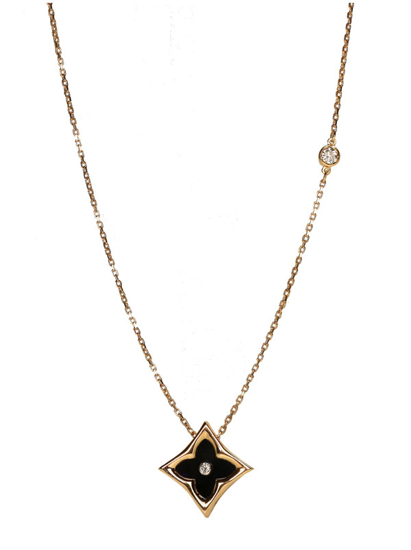 Колье из золота c бриллиантами и ониксом