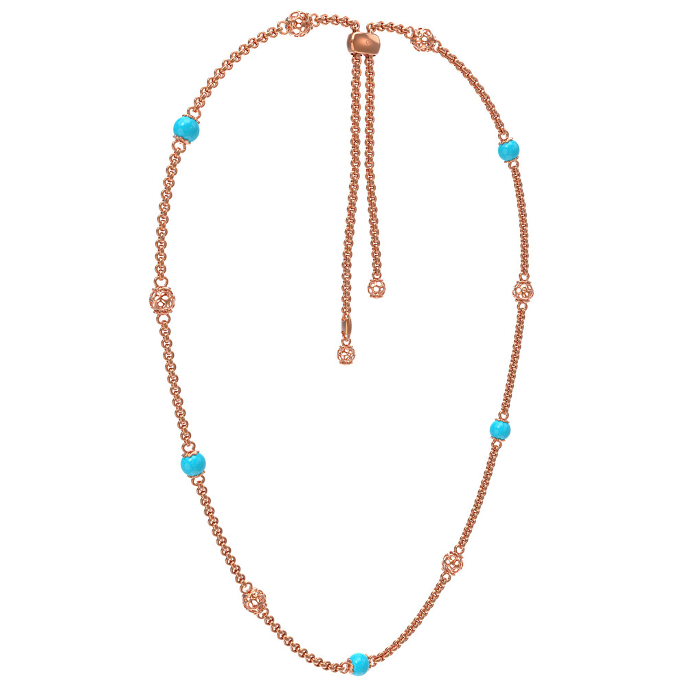 Колье из золота c бирюзой