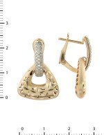 Серьги из золота 585 пробы c бриллиантами