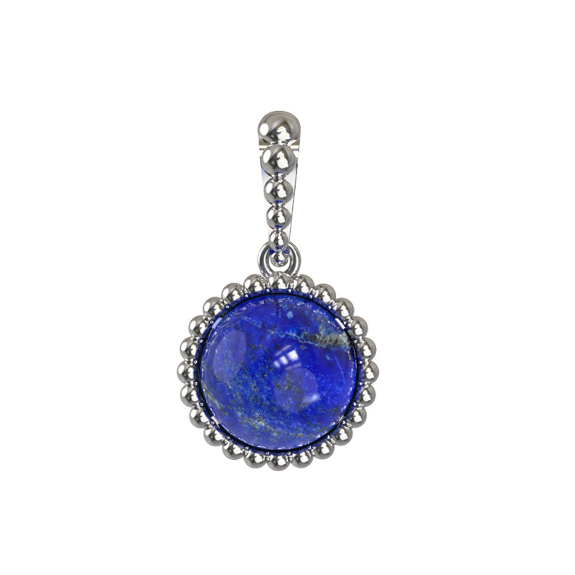 Подвеска из белого золота c лазуритом