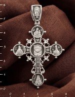 Крест из белого золота 585 пробы