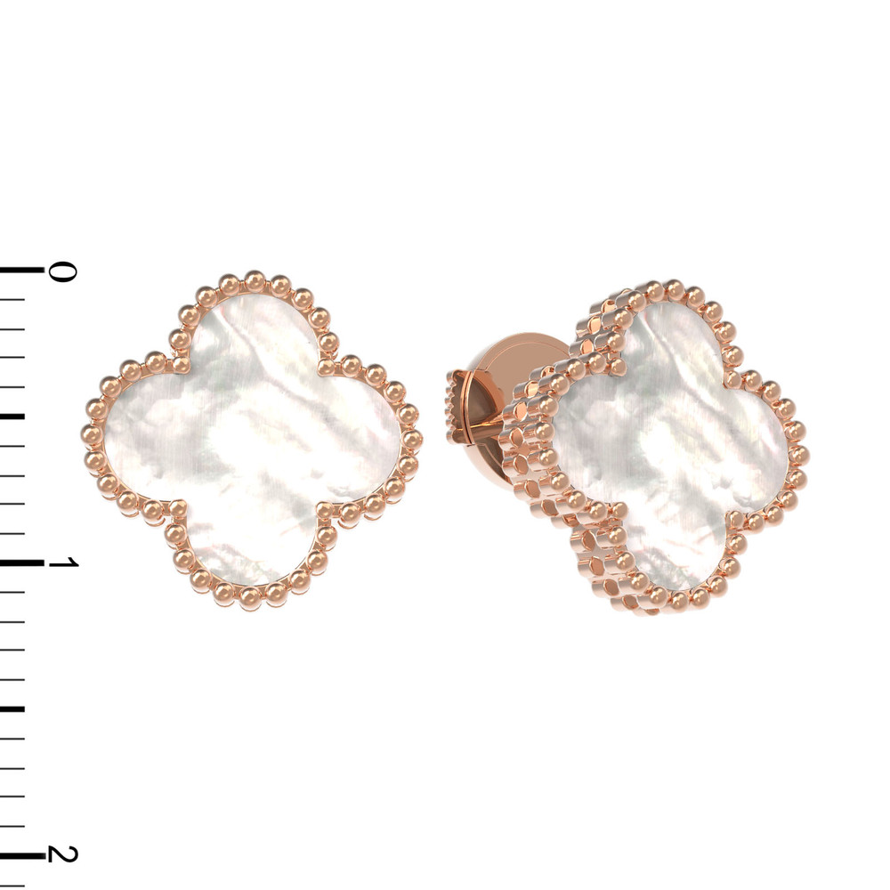 Серьги из золота c перламутром