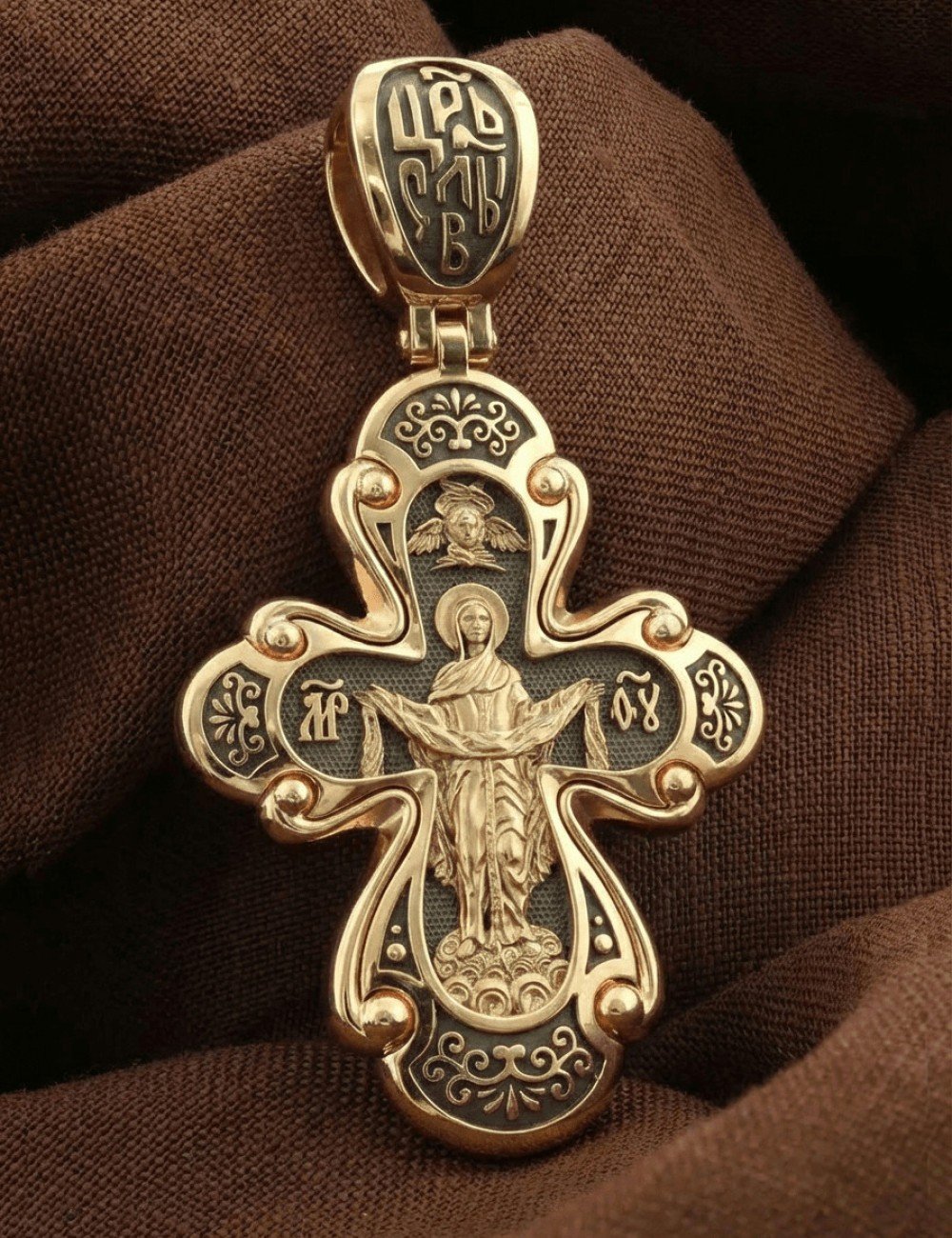 Крест из золота 585 пробы