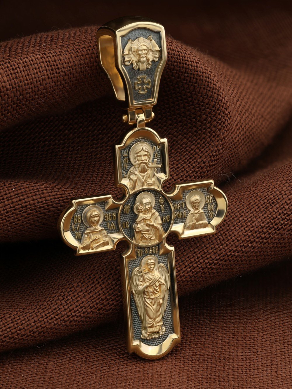 Крест из лимонного золота