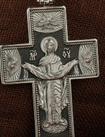 Крест из белого золота 585 пробы