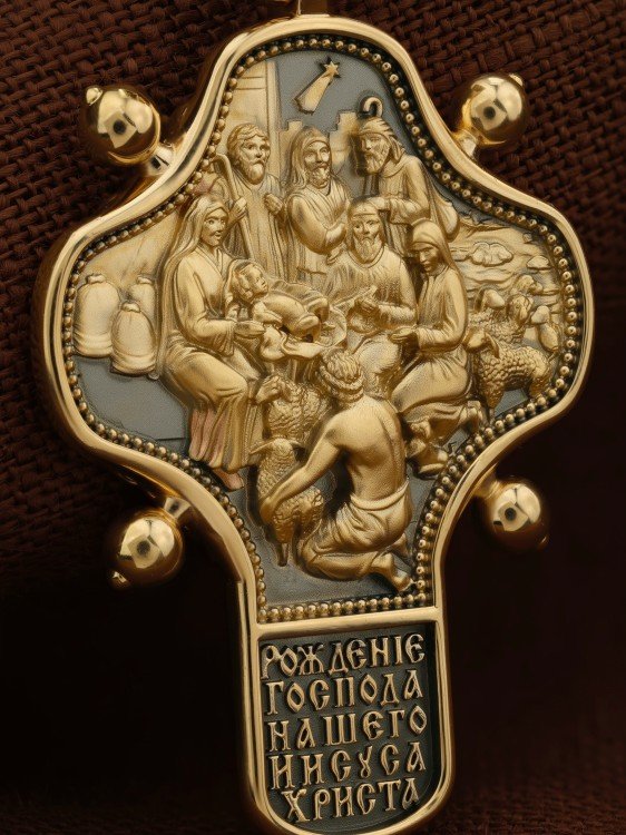 Крест из лимонного золота