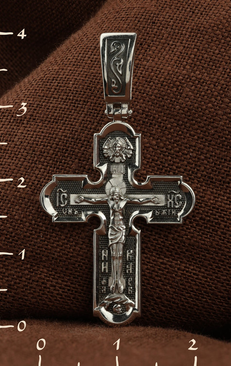 Крест из белого золота