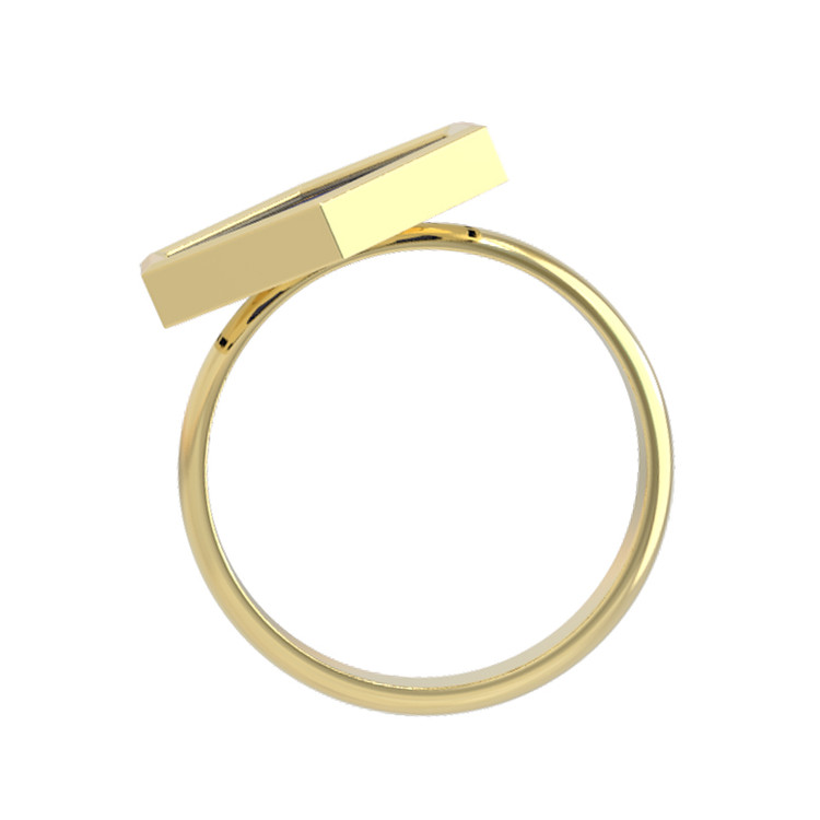 Кольцо из лимонного золота c лазуритом