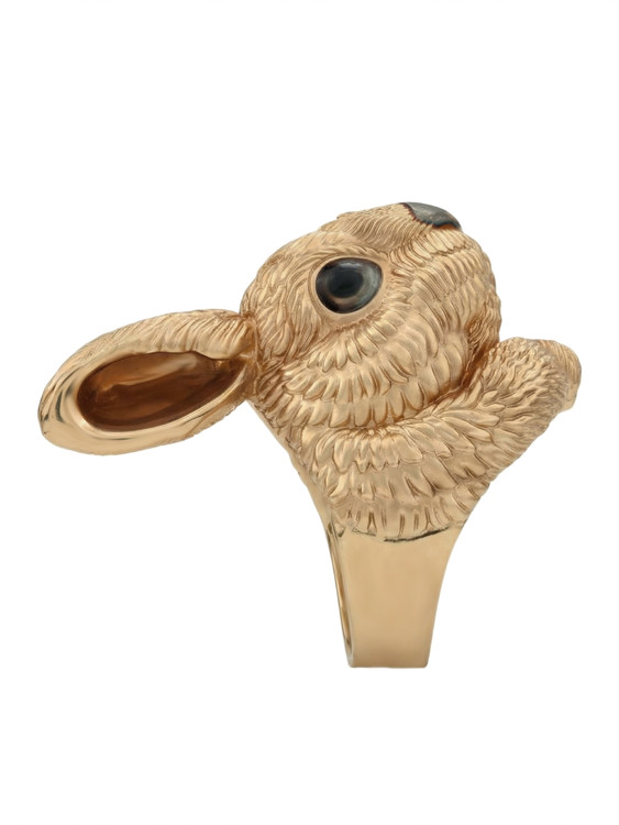 Кольцо из золота c эмаль