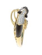Подвеска из лимонного золота 585 пробы c фианитом и хризопразом