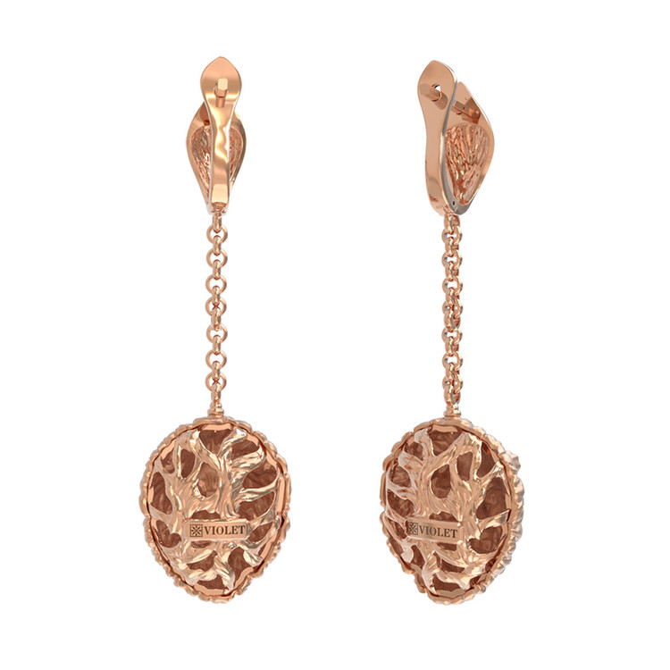 Серьги из золота c эмаль